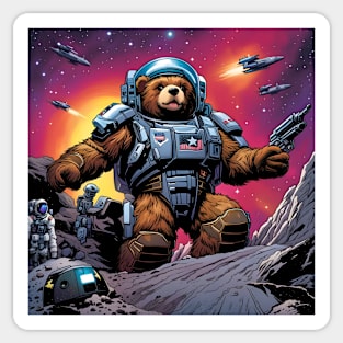 Teddy as a new recruit in the space Force Sticker